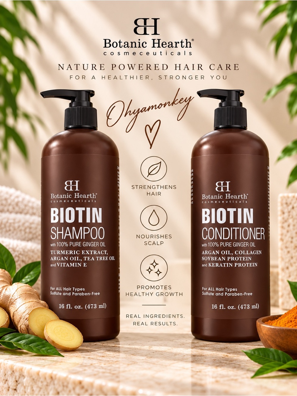 Biotin Shampoo & Conditioner Set - Brown